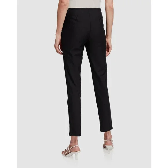 $695 Lela Rose Women's Black Catherine USA Cotton Slim-Leg Ankle Pants Size 14